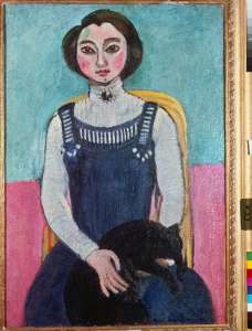 Girl with Black Cat