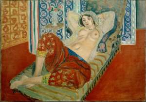 Odalisque with red knickers