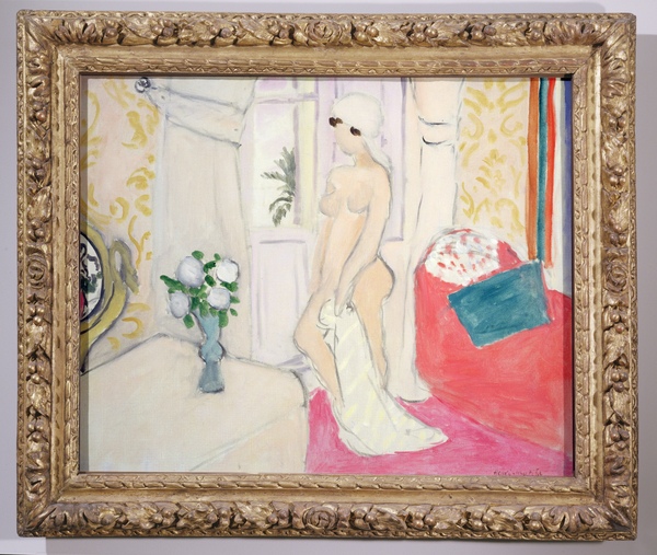 Pink nude or Young girl with the vase of flowers von Henri Matisse