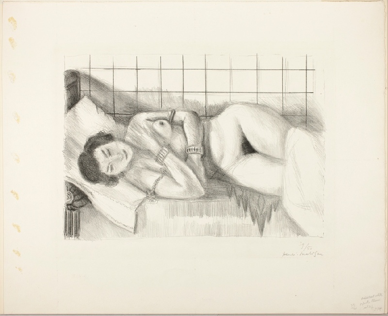 Sleeping Nude, Her Knees Covered by a Shawl von Henri Matisse