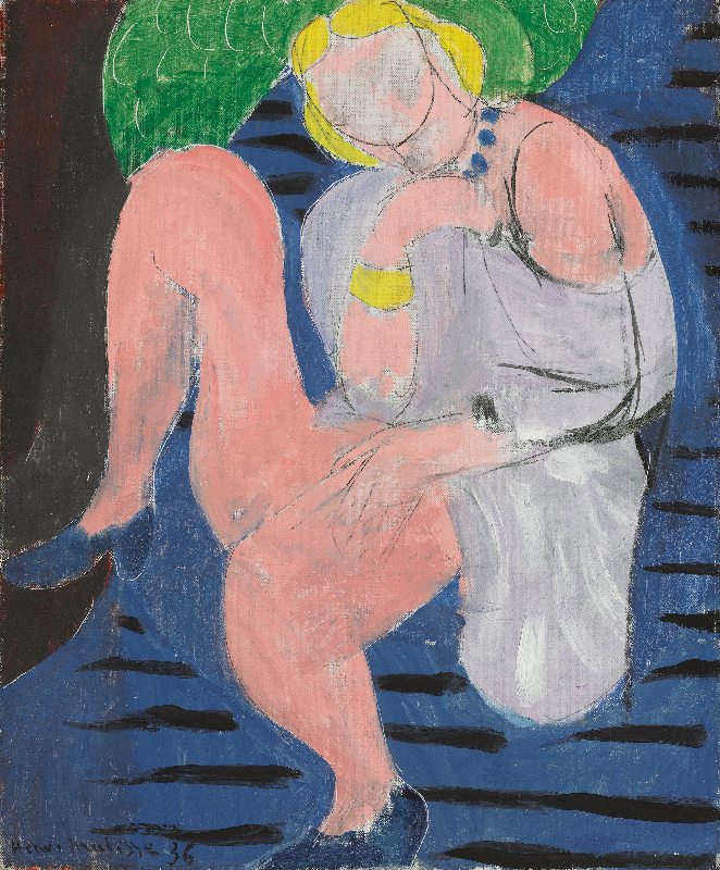 Seated Nude, Blue Background. Nice von Henri Matisse