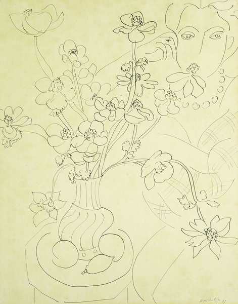 Study for Anemones and Woman, Harmony in Blue von Henri Matisse