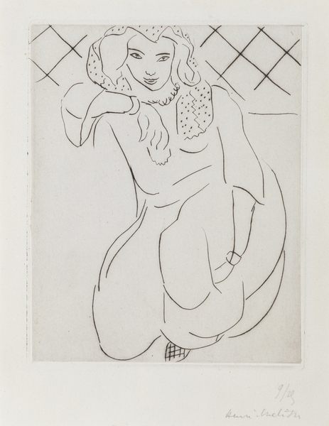 Veiled Oriental Woman Kneeling von Henri Matisse