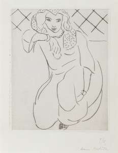 Veiled Oriental Woman Kneeling