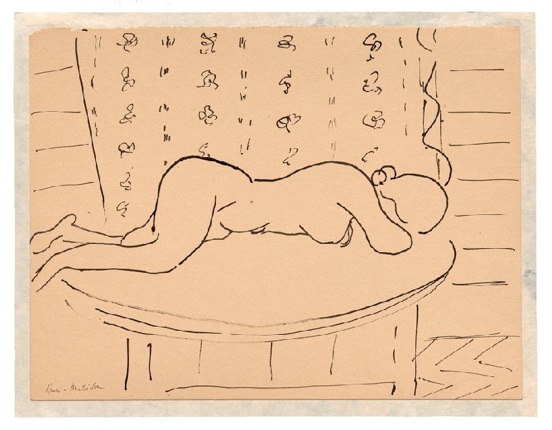 Female Nude Lying Facedown on a Table von Henri Matisse
