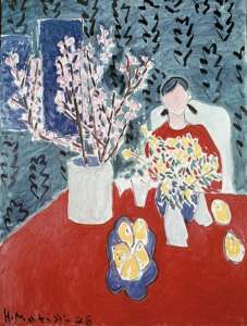 Plum blossoms with green background