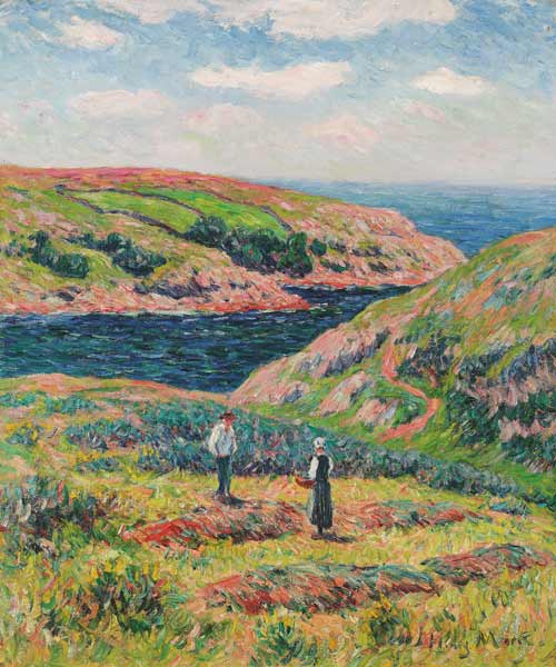 Die Steilküste von Clohars, Finistère von Henri Moret