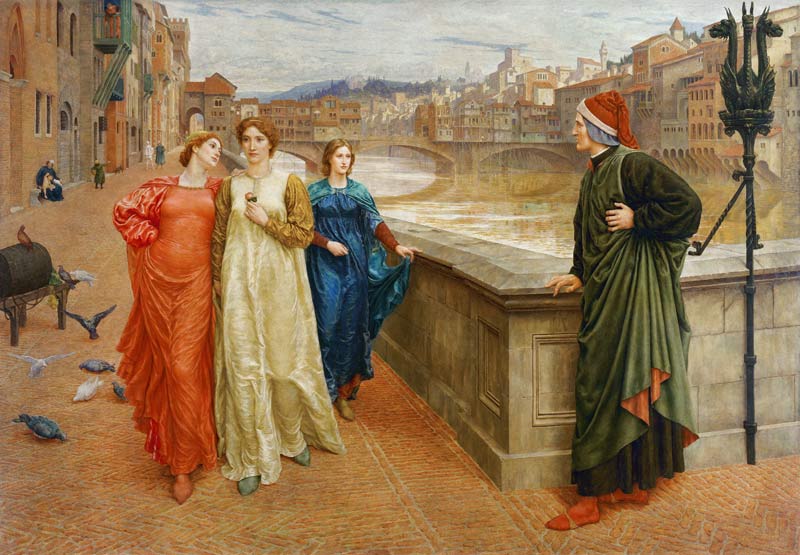 Dante und Beatrice von Henry Holiday