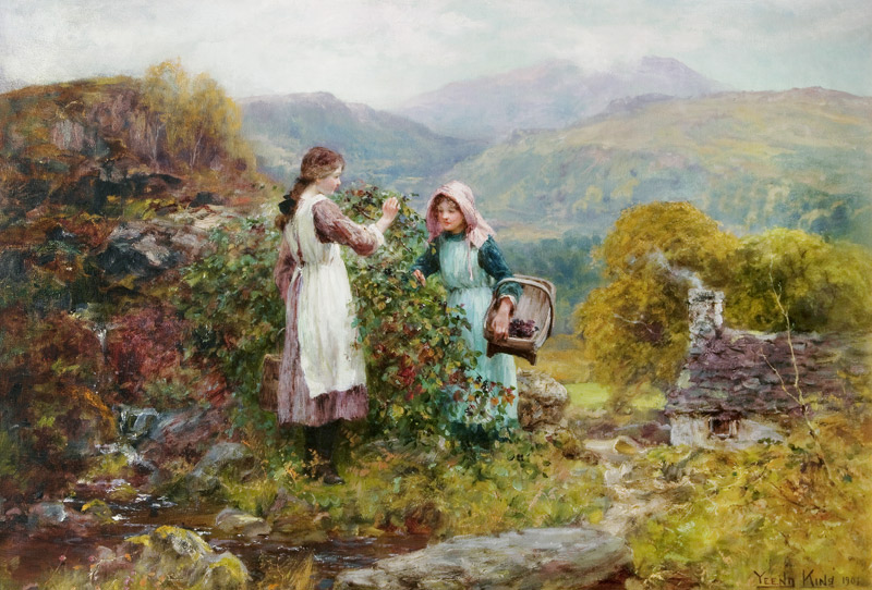 Blackberry Gatherers von Henry John Yeend King