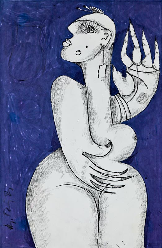 Donna im blauen Raum von Herbert Rösler
