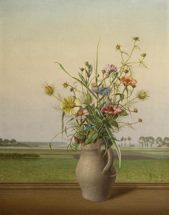 Flowers by the window von Herbert Böttger