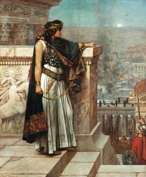 Königin Zenobias Letzter Blick Richtung Palmyra von Herbert Gustave Schmalz