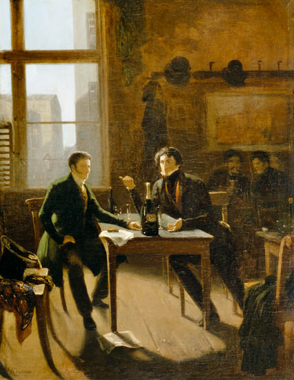 Ernest Theodor Wilhelm Hoffmann (1776-1822) and Ludwig Devrient (1784-1832) at Lutter and Wegner, Be von Hermann Kramer