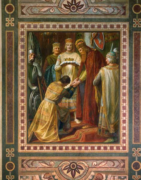 Heinrich der Löwe vor Barbarossa von Hermann Wislicenus