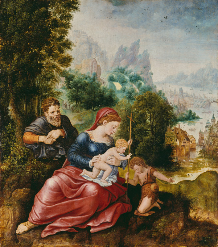 Die hl. Familie mit dem Johannesknaben von Herri met de Bles