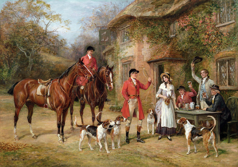 A Meeting at the Three Pigeons von Heywood Hardy