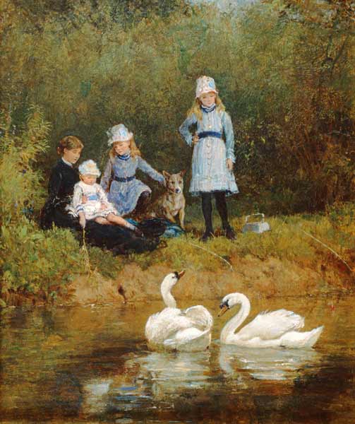 Watching the Swans von Heywood Hardy