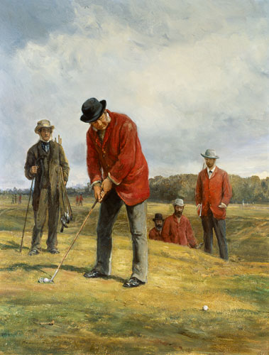 George Glennie Putting at Blackheath with Putting Cleek von Heywood Hardy