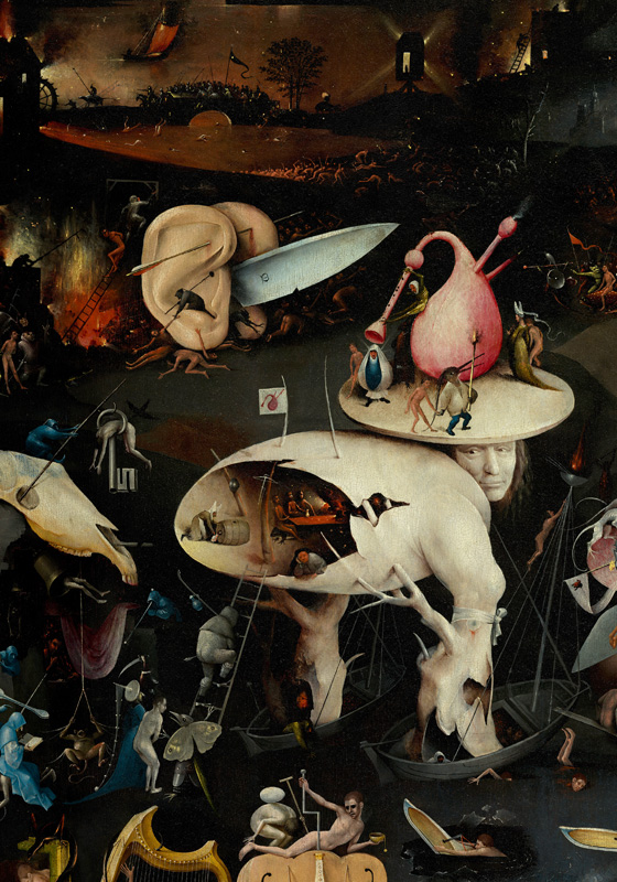 The Garden of Earthly Delights: Hell, right wing of triptych von Hieronymus Bosch