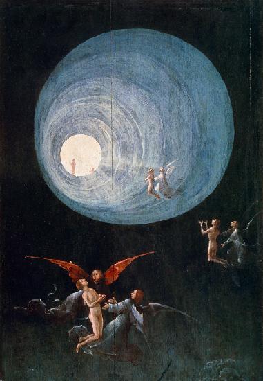 Der Aufstieg in das himmlische Paradies. Tafel der vier Jenseits-Darstellungen