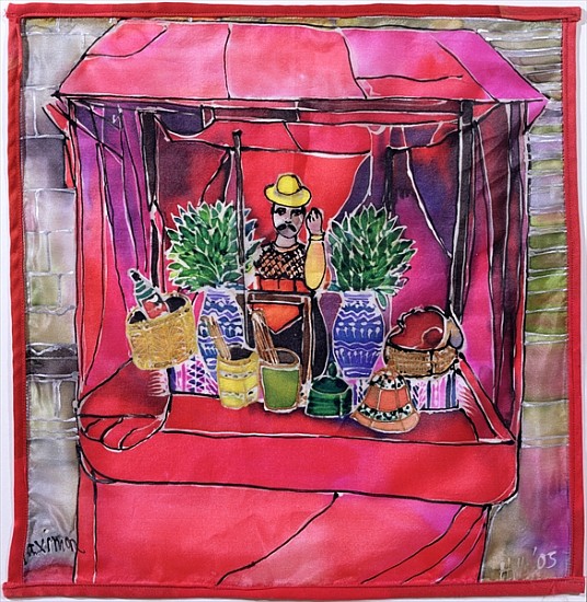 Shrine to Maximon, 2005 (dyes on silk)  von Hilary  Simon