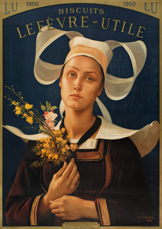 Portrait einer jungen Bretonin von Hippolyte Berteaux