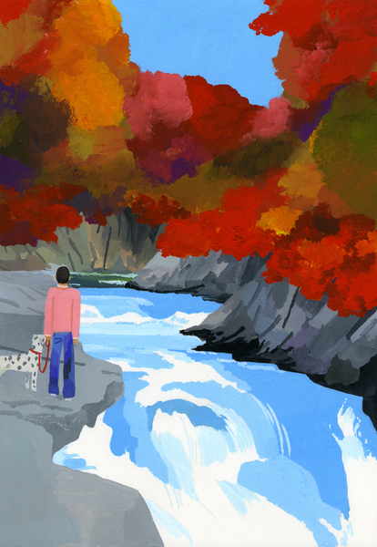 Autumn leaves and rivers von Hiroyuki Izutsu