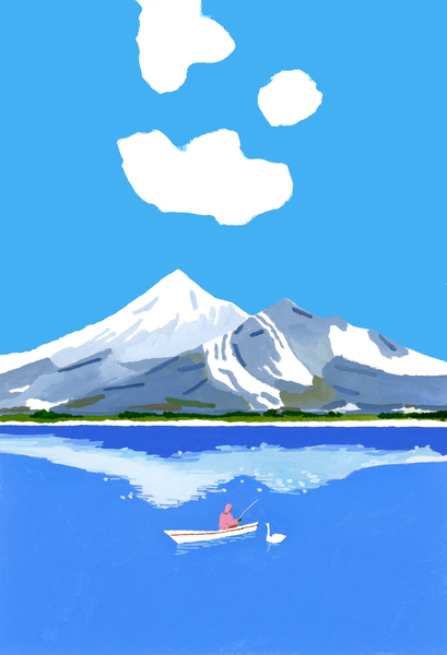 Fishing on the winter lake von Hiroyuki Izutsu