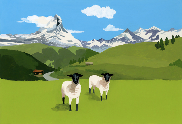 Sheep in Zermatt, Switzerland von Hiroyuki Izutsu