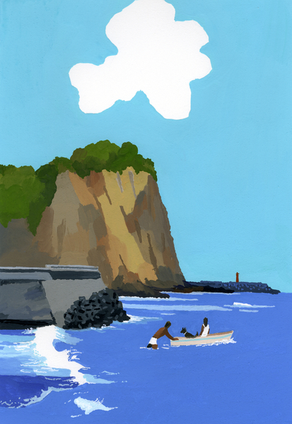 Summer and sea and boat von Hiroyuki Izutsu