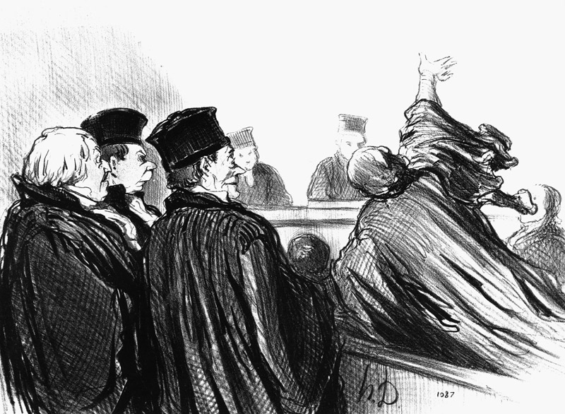 Prozess, Er redet wie Demosthenes von Honoré Daumier