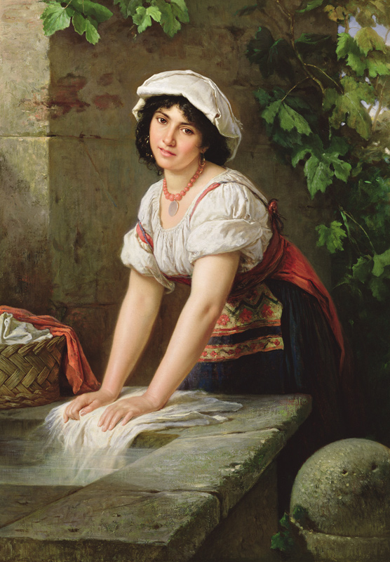 Washing at the Well von Horace Henry Cauty