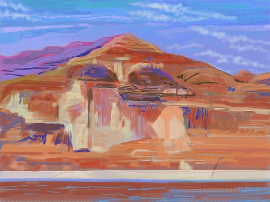 Painted Cliffs, Lake Powell (computer art)  von Howard  Ganz