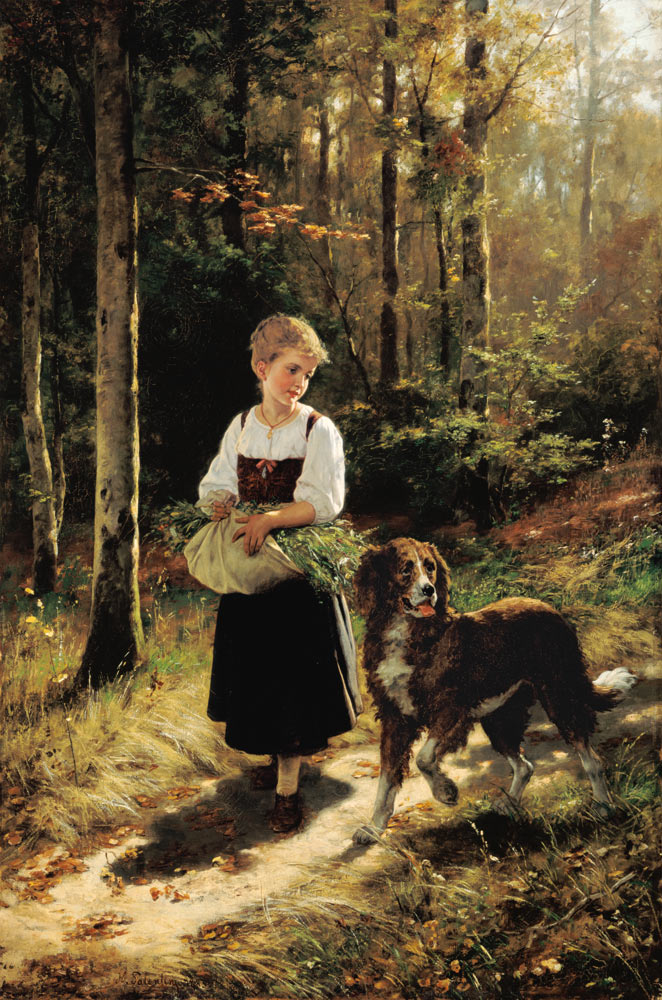 Mädchen im Wald. von Hubert Salentin