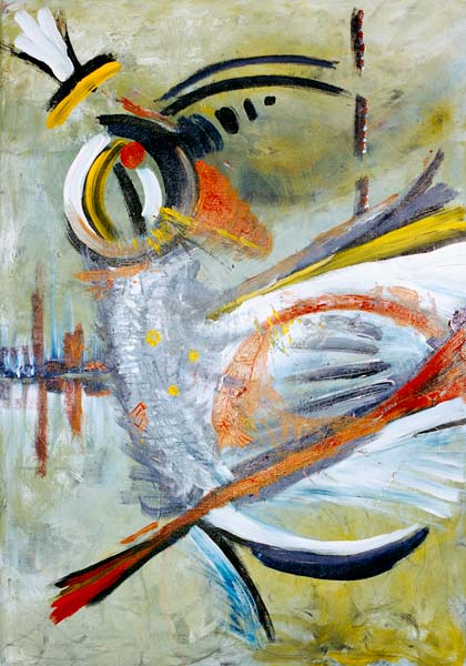 Vogel auf grün von Petra Hüther