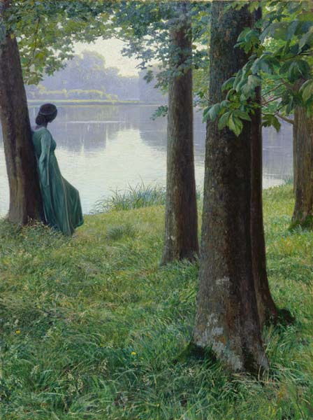 Morgen am Teich in Rastede von Hugo Duphorn