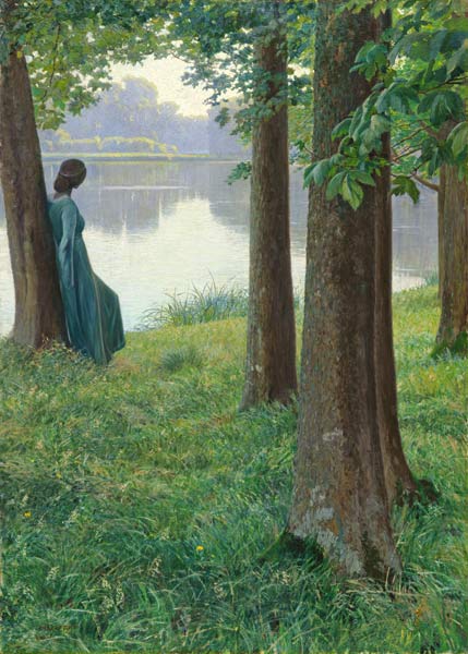 Morgen am Teich in Rastede von Hugo Duphorn