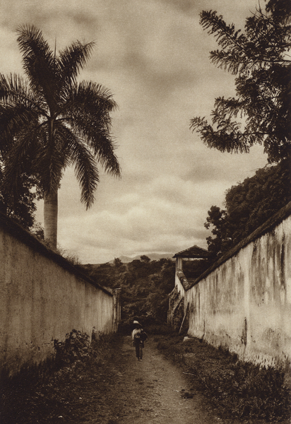 Mexico: Cuernavaca, Calle conduciendo a la aldea de San Antonio von Hugo Brehme