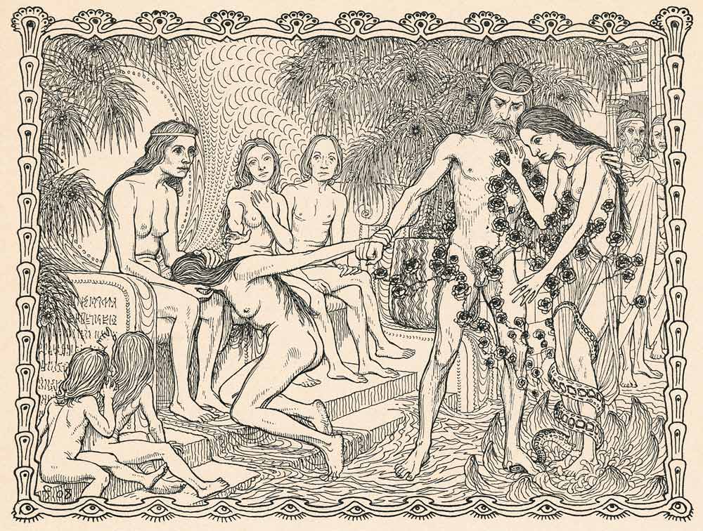 Durch die Zauberwelt,  Tafel 9  aus dem Portfolio Lebenszeichen von Hugo Hoppener Fidus