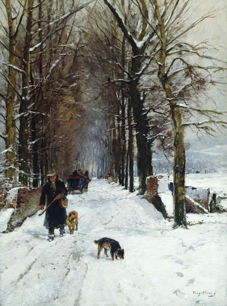 Winter auf der Grafenberger Allee von Hugo Mühlig