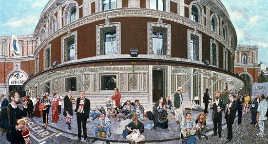 Promenaders at The Last Night, Royal Albert Hall (oil on canvas)  von Huw S.  Parsons