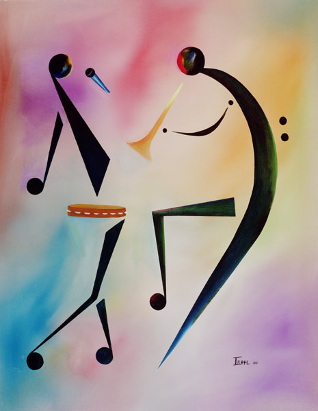 Tamberine Jam, 2006 (oil on canvas)  von Ikahl  Beckford