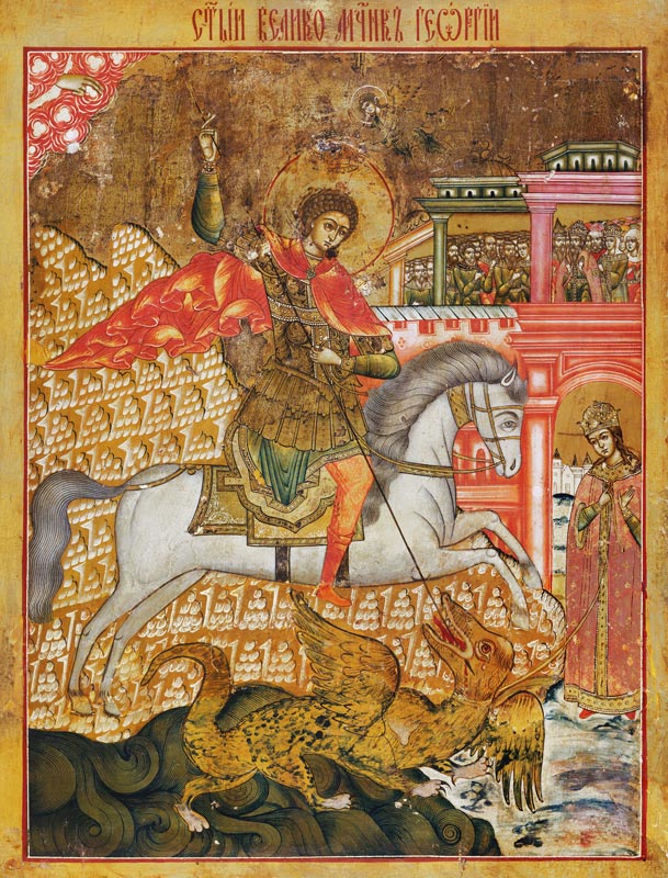Der heilige Georg von Ikone (russisch)