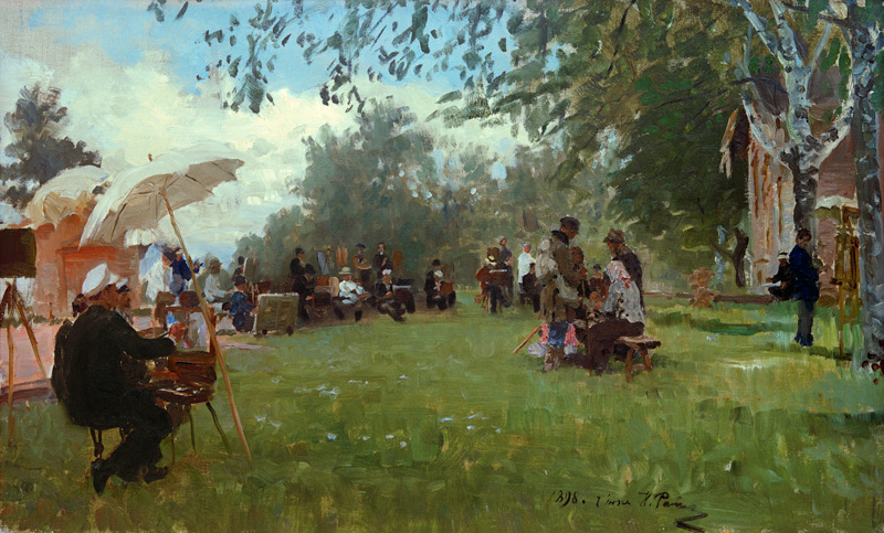 Auf der Datscha der Akademie von Ilja Jefimowitsch Repin