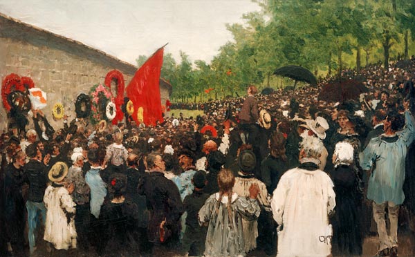 Jährliche Kundgebung bei der Mauer der Kommunarden von Ilja Jefimowitsch Repin