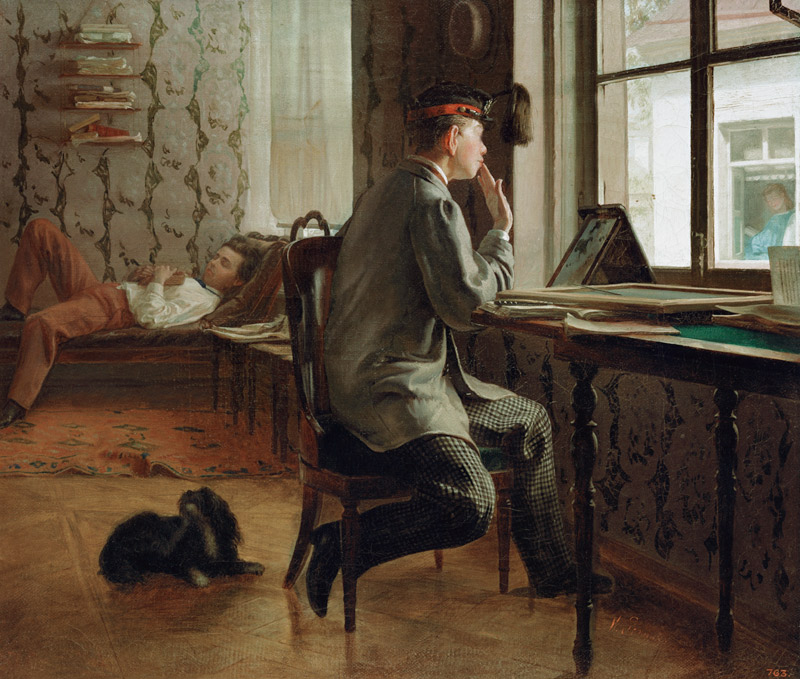 I. Repin, Vorbereitung a.d. Prüfung von Ilja Jefimowitsch Repin