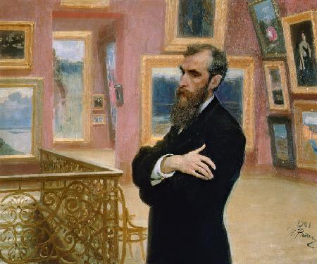 Portrait of Pavel Tretyakov (1832-98) in the Gallery 1901