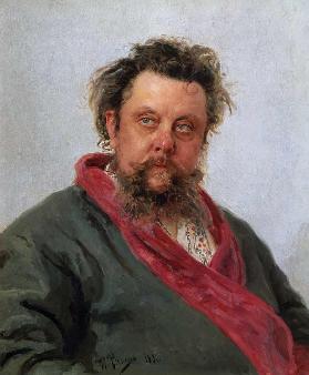 Porträt des Komponisten Modest Mussorgski (1839-1881)