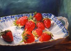 Erdbeeren in Porzellanschale
