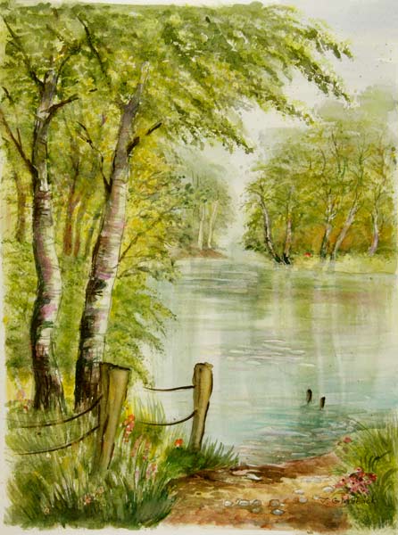 Ein stilles Plätzchen am Rheinarm von Ingrid Glattback